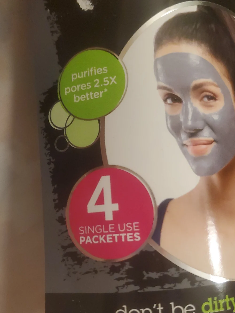Biore Charcoal Instant Warming Clay Mask Pack of 4 Single Use New